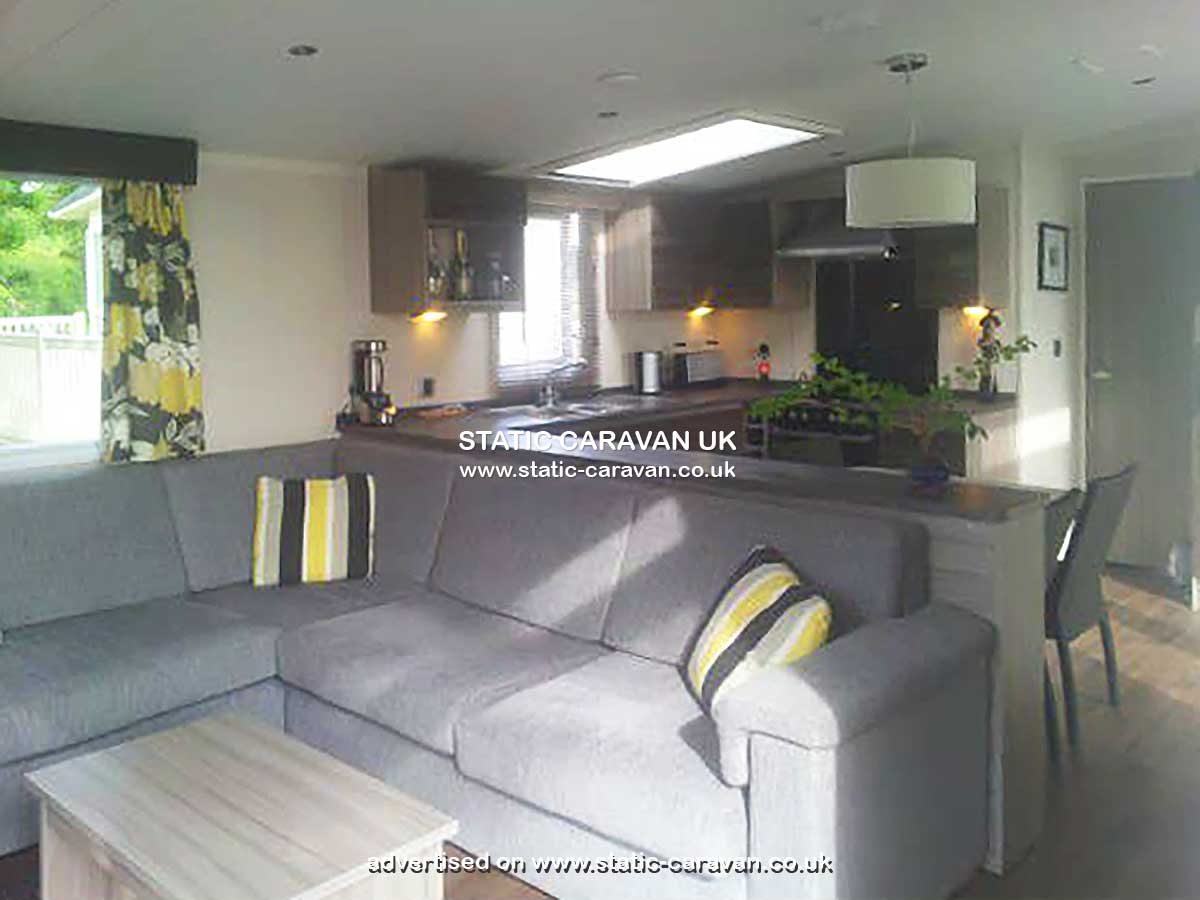 Caravan for hire E68 at Durdle Door Holiday Park, West Lulworth, Dorset