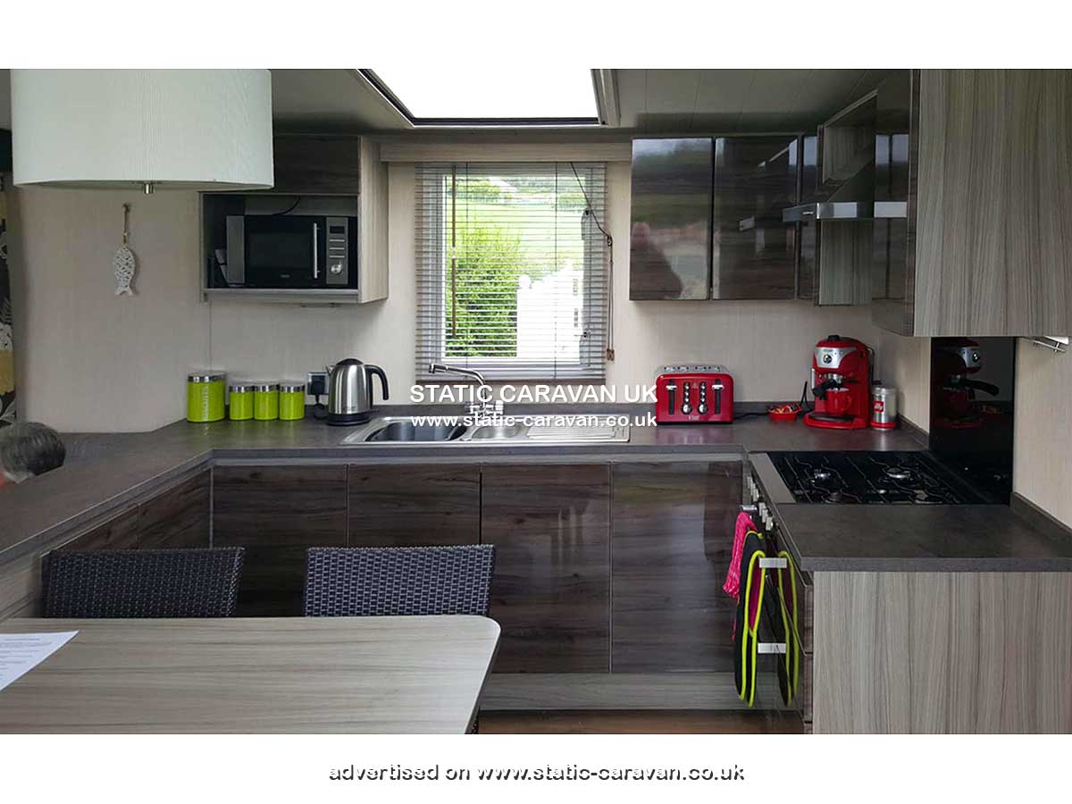 Caravan for hire E68 at Durdle Door Holiday Park, West Lulworth, Dorset