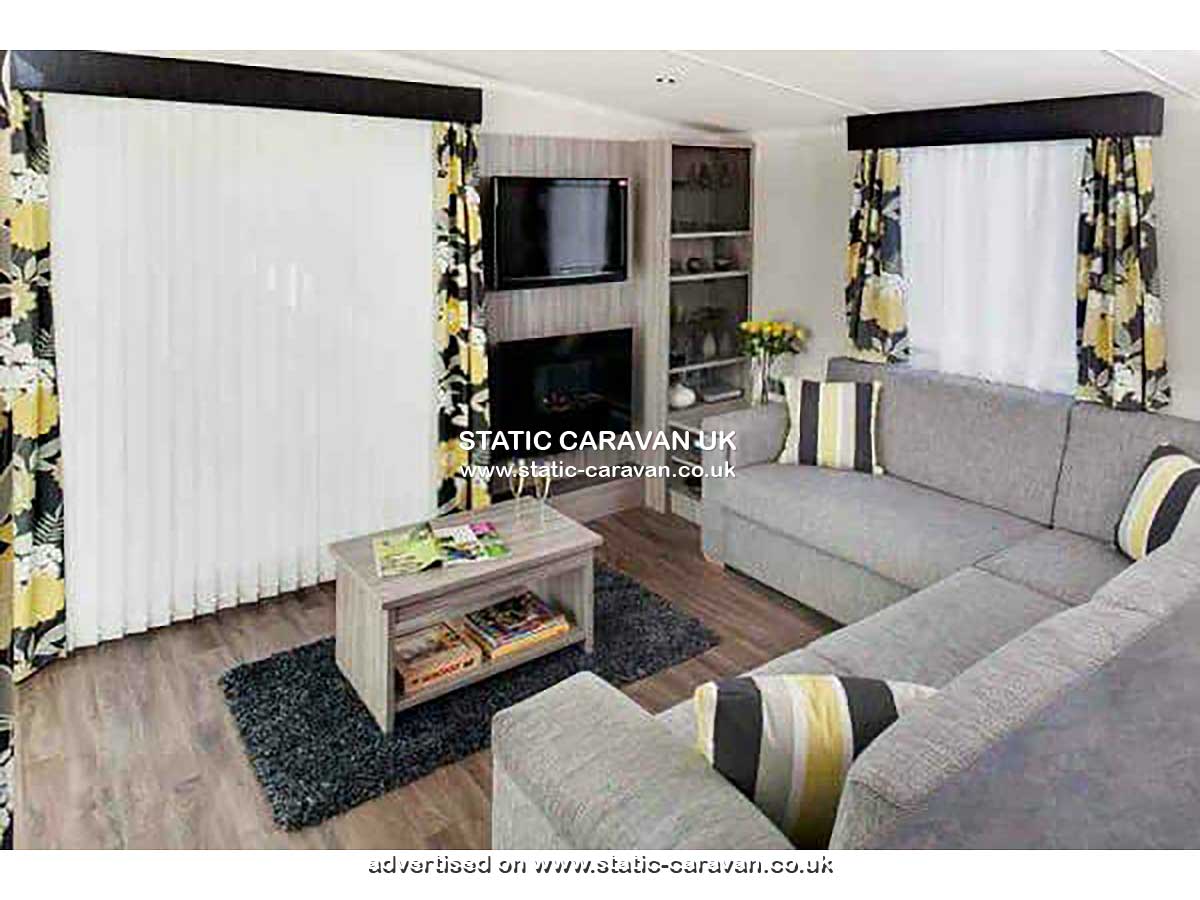 Caravan for hire E68 at Durdle Door Holiday Park, West Lulworth, Dorset