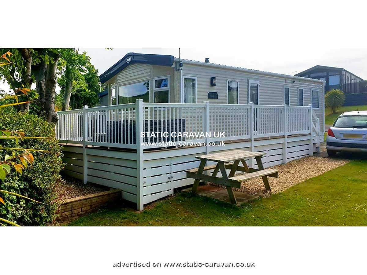 Caravan for hire E67  at Durdle Door Holiday Park, West Lulworth, Dorset