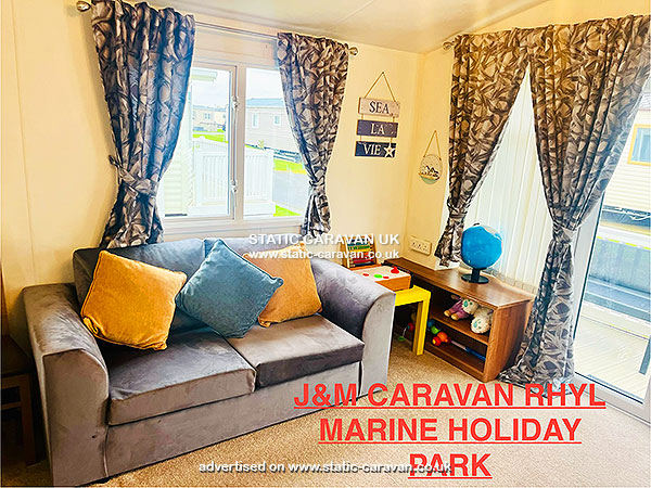 Caravan holiday rental John’s Holiday Home at Marine Park, Rhyl, Denbighshire, North Wales