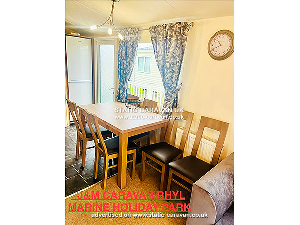 Caravan for hire John’s Holiday Home at Marine Park, Rhyl, Denbighshire, North Wales
