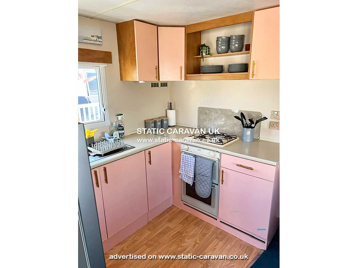 Caravan for hire Y14 at Clarach Bay, Aberystwyth, Ceredigion, West Wales