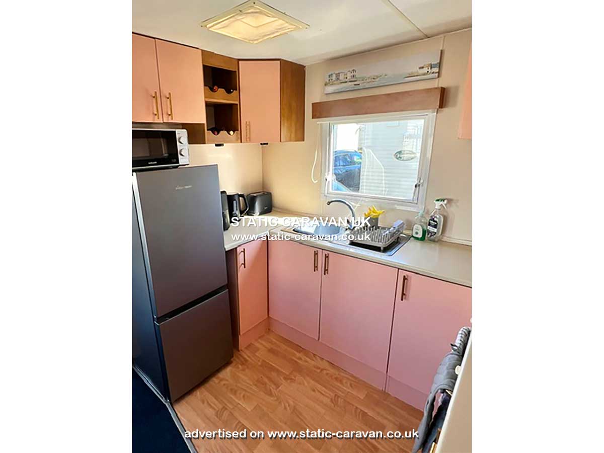 Caravan for hire Y14 at Clarach Bay, Aberystwyth, Ceredigion, West Wales