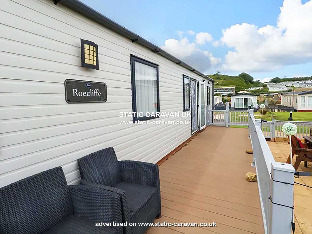 Caravan for hire A7 at Freshwater Beach, Bridport, Dorset