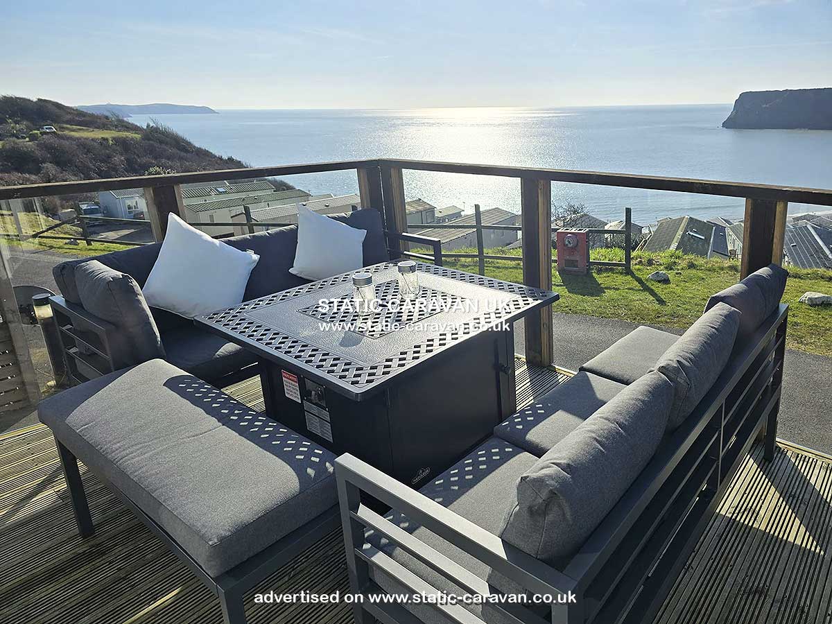 Caravan for hire 605 Atlantic View at Lydstep Beach, Tenby, Pembrokeshire, South Wales