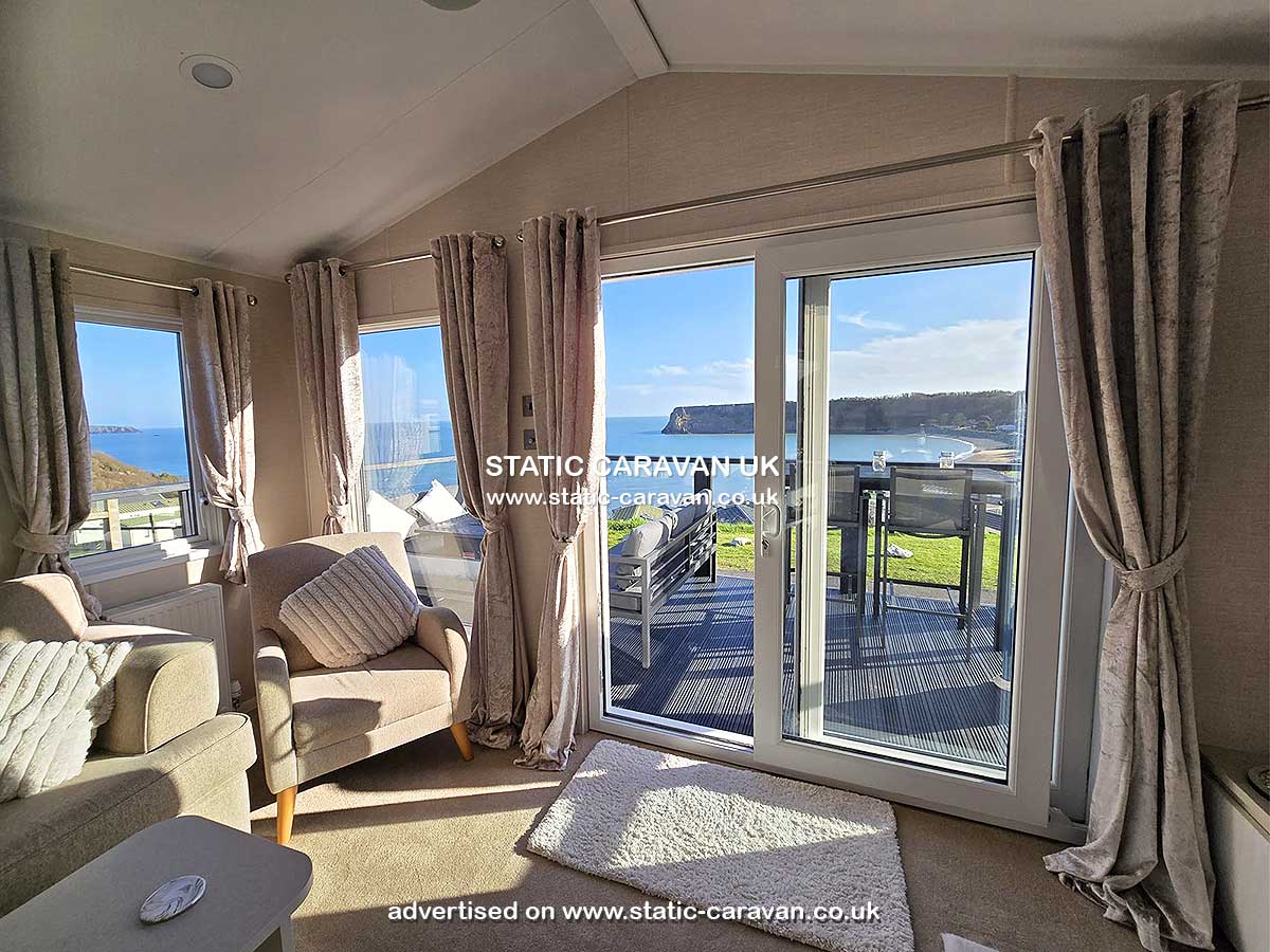 Caravan for hire 605 Atlantic View at Lydstep Beach, Tenby, Pembrokeshire, South Wales