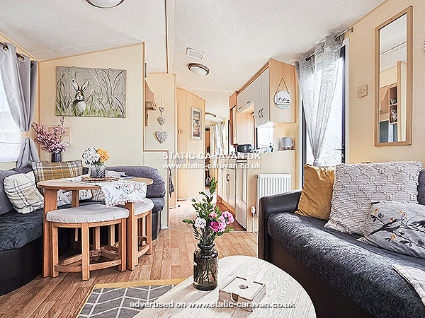 Caravan for hire Ocean Breeze at Perran Heights, Penhallow, Nr Perranporth, Cornwall