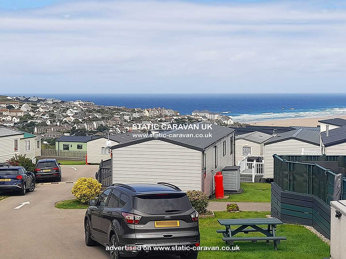 Caravan for hire Padstow 16 at Liskey Hill, Perranporth, Cornwall