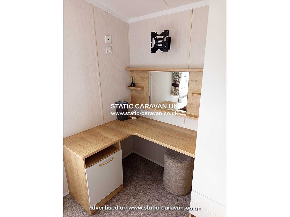 Caravan for hire A13 at Eyemouth Holiday Park, Berwickshire, Scotland