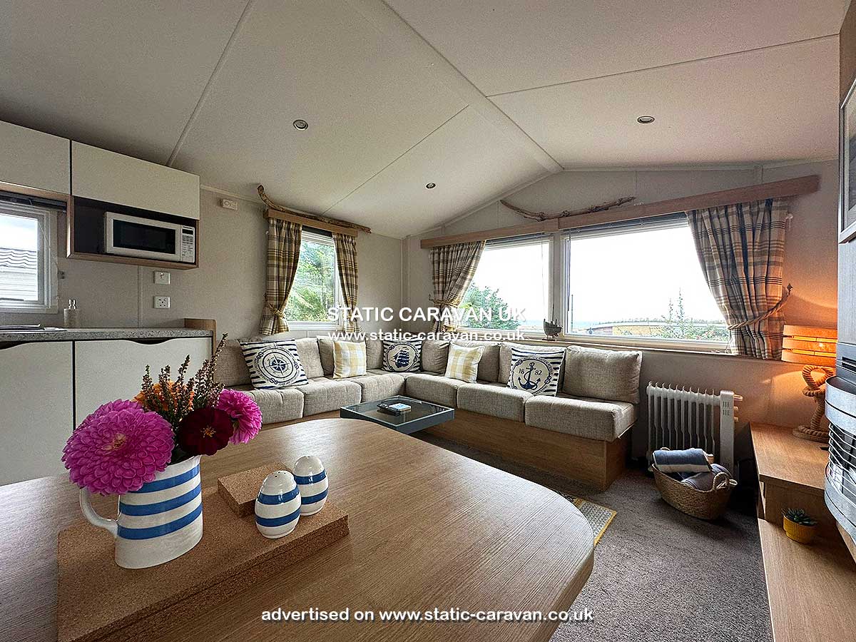 Caravan for hire M2 at Freshwater Beach, Bridport, Dorset