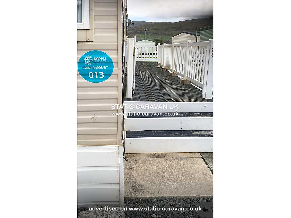 Caravan holiday rental 013 Cader Court at Lyons Sunnysands, Tal-y-bont, Barmouth, Gwynedd, West Wales