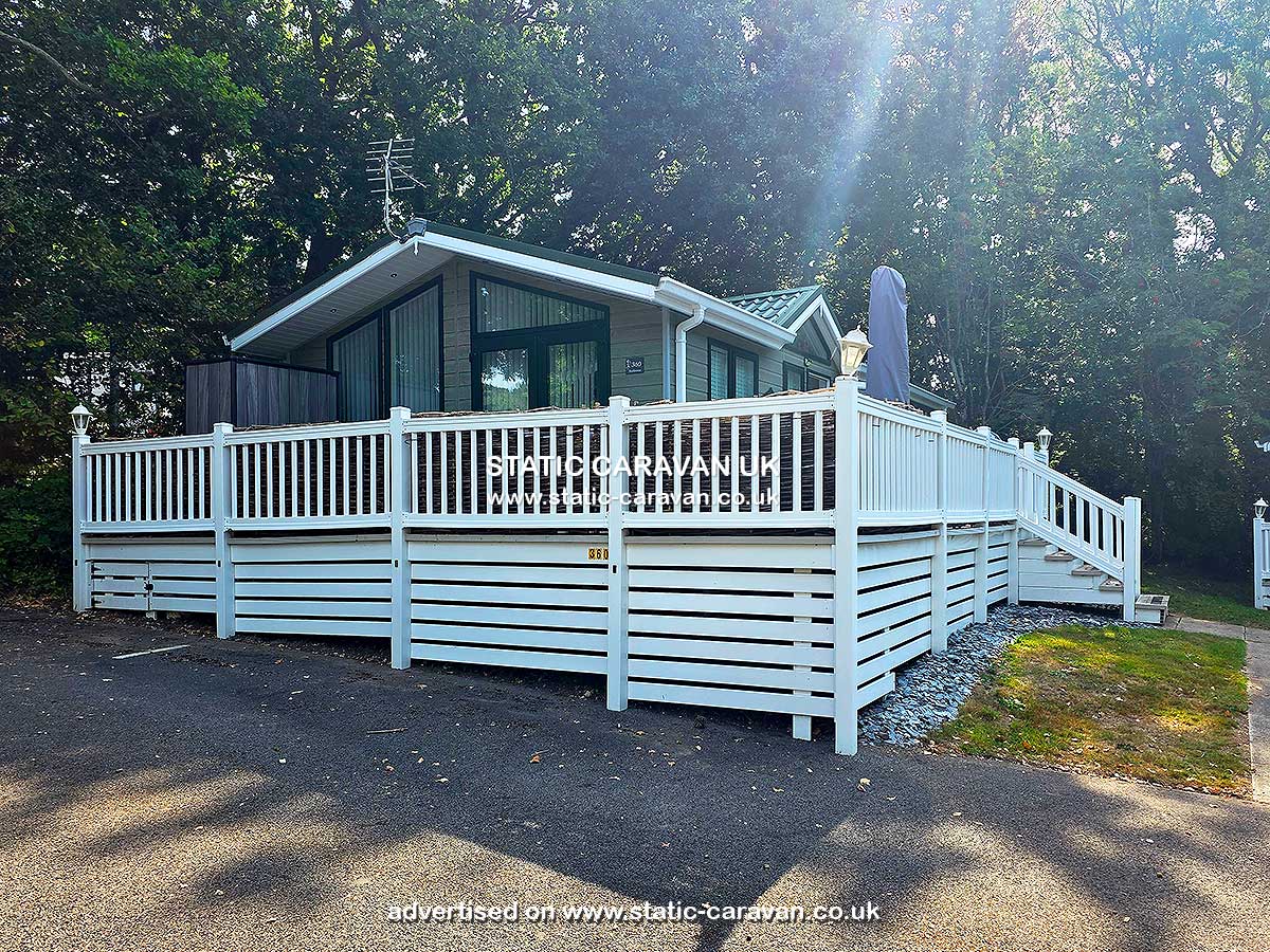 Caravan holiday rental 360 Seabreeze at Shorefield Country Park, Milford on Sea, Hampshire