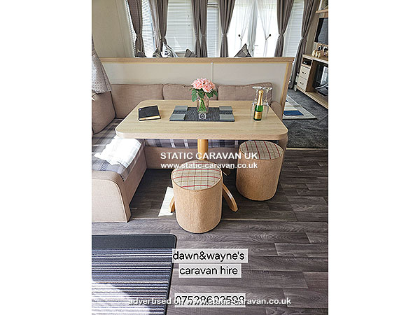 Caravan for hire T10 at North Shore Holiday Park, Skegness, Lincolnshire