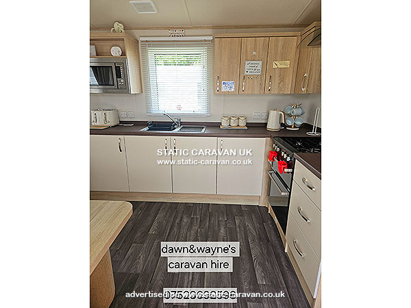 Caravan for hire T10 at North Shore Holiday Park, Skegness, Lincolnshire