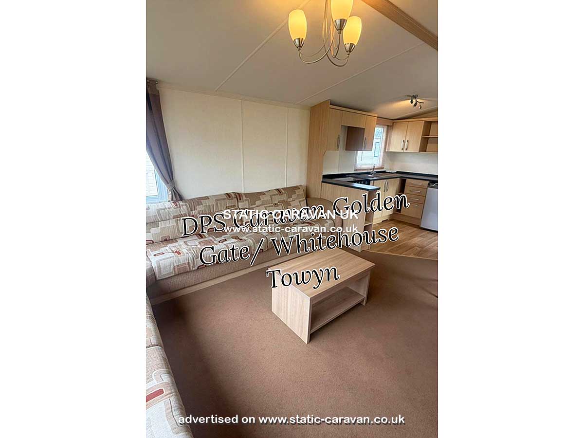 Caravan for hire DPS E26 at Whitehouse Leisure Park, Towyn, Conwy, North Wales
