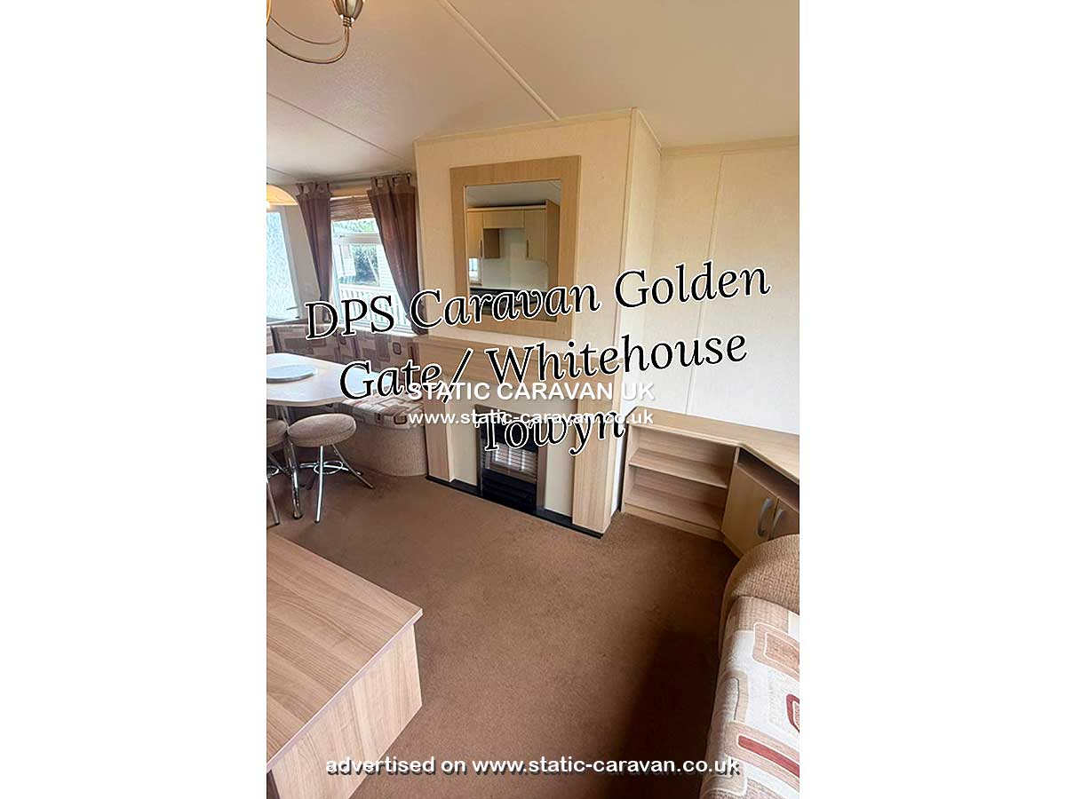 Caravan for hire DPS E26 at Whitehouse Leisure Park, Towyn, Conwy, North Wales