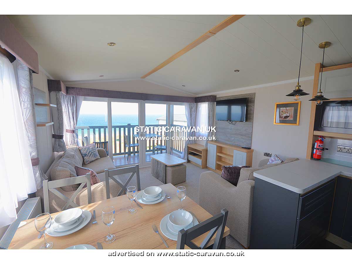 Caravan for hire 619 Chy-an-Mor at Perran Sands, Perranporth, Cornwall