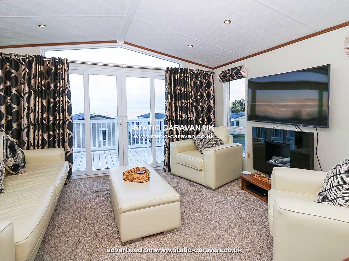 Caravan for hire 12 Traeth Gwyn Court at Quay West, New Quay, Ceredigion, West Wales