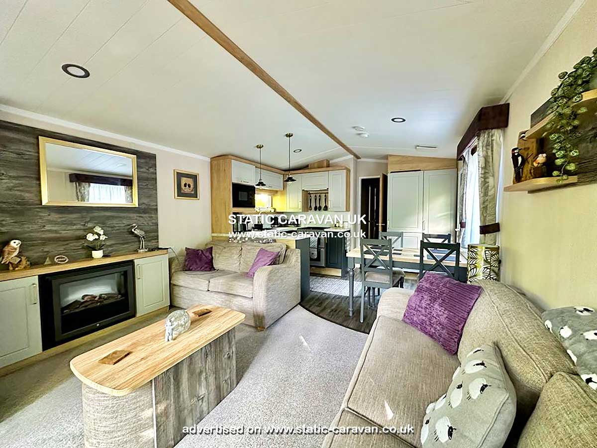 Caravan holiday rental Squirrels Retreat at Aberdunant Hall, Porthmadog, Gwynedd, North Wales