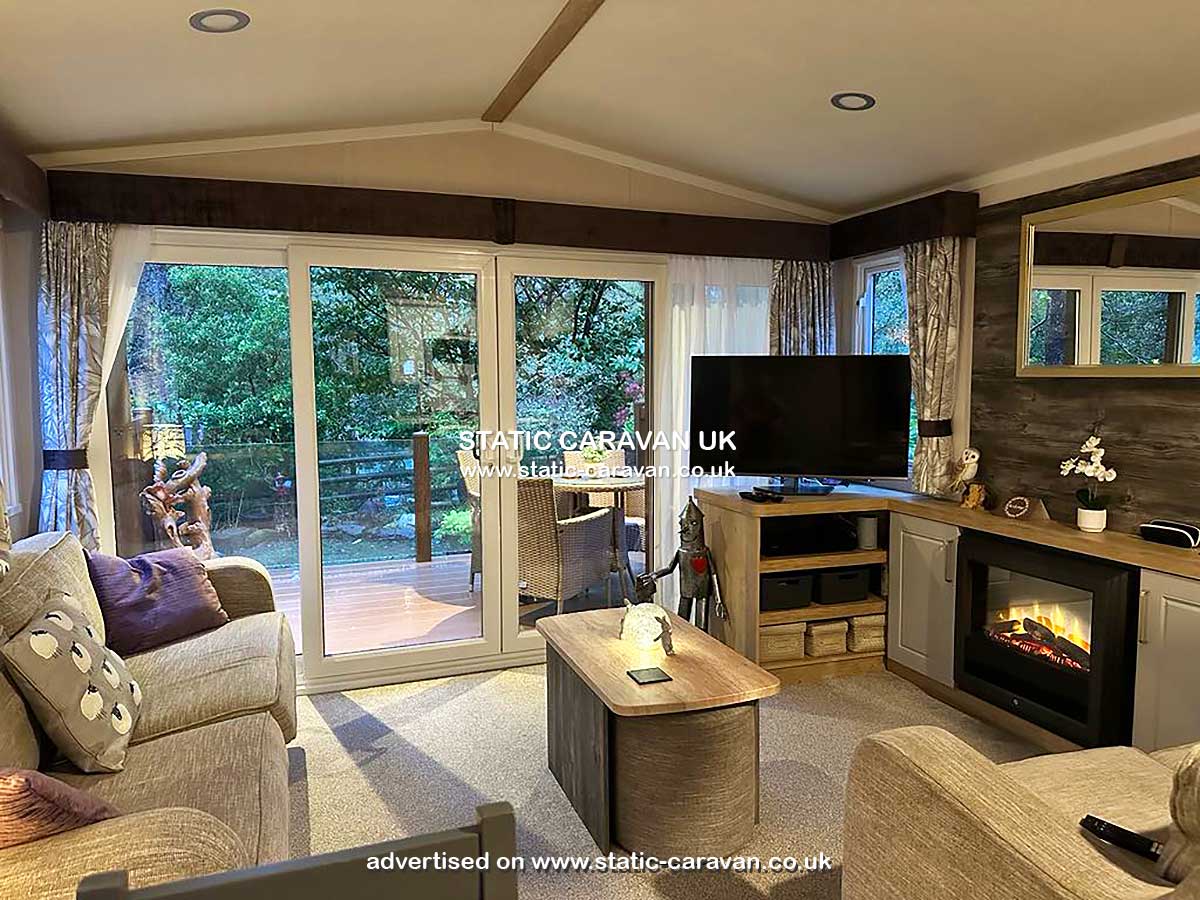 Caravan for hire Squirrels Retreat at Aberdunant Hall, Porthmadog, Gwynedd, North Wales