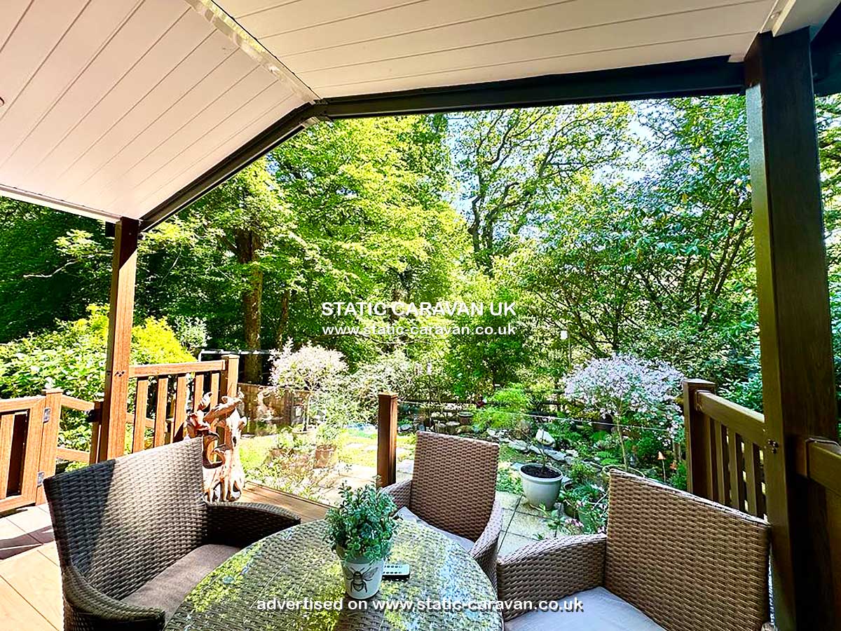 Caravan for hire Squirrels Retreat at Aberdunant Hall, Porthmadog, Gwynedd, North Wales