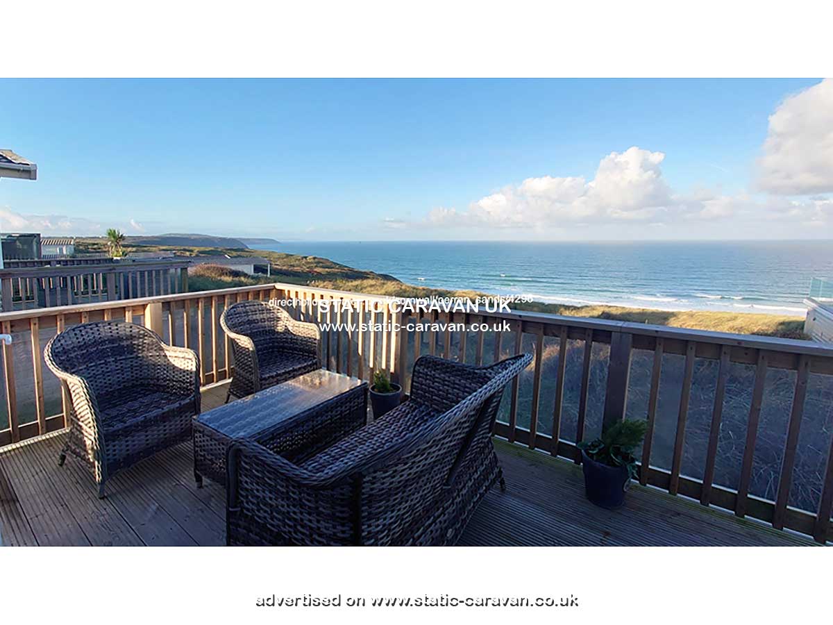 Caravan holiday rental 587 Chy an Mor at Perran Sands, Perranporth, Cornwall