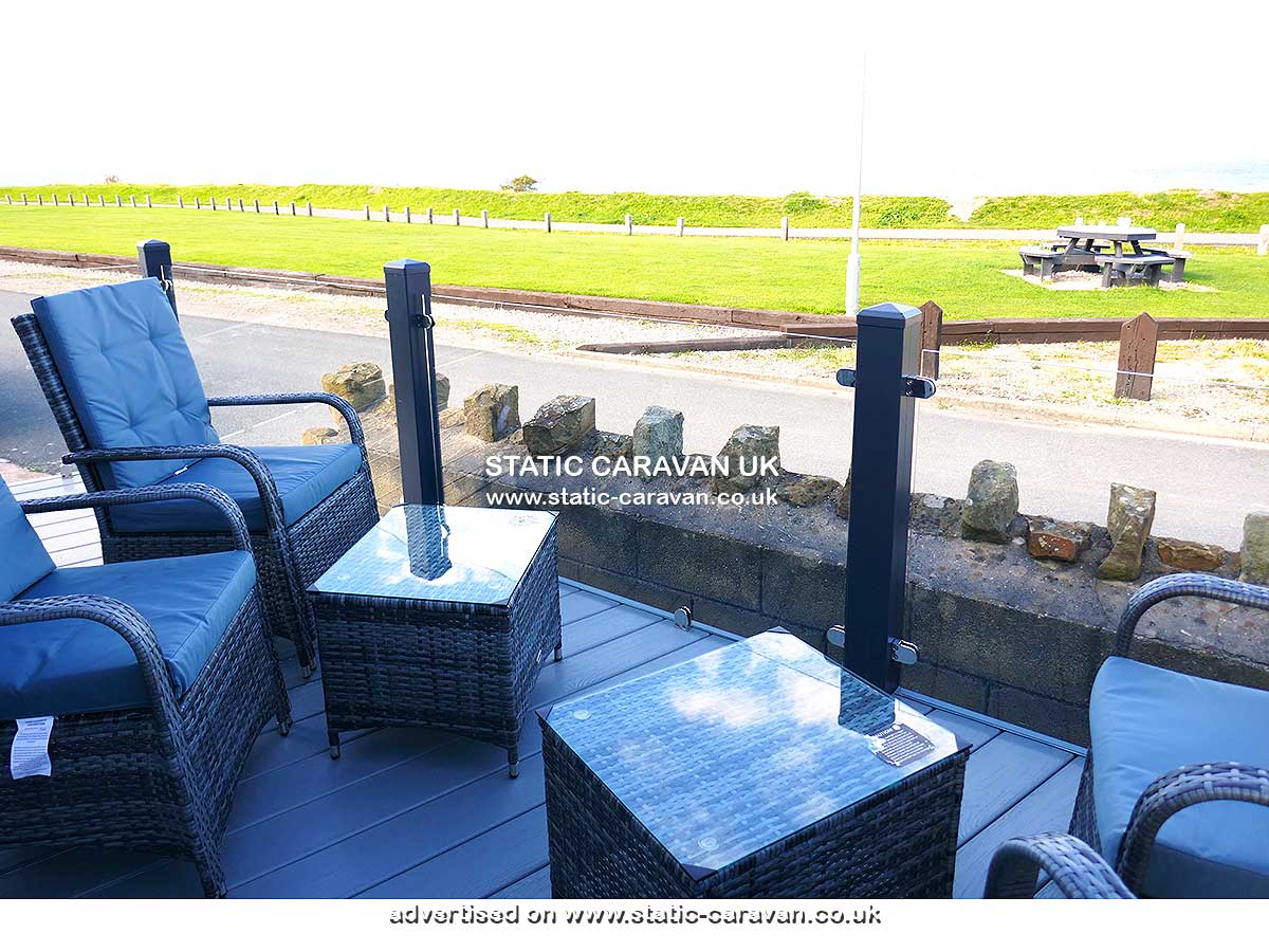 Caravan for hire A3 at The Beach Caravan Park, Llanddulas, Abergele, Conwy, North Wales