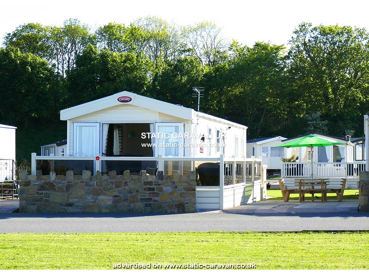 Caravan for hire A4 at The Beach Caravan Park, Llanddulas, Abergele, Conwy, North Wales