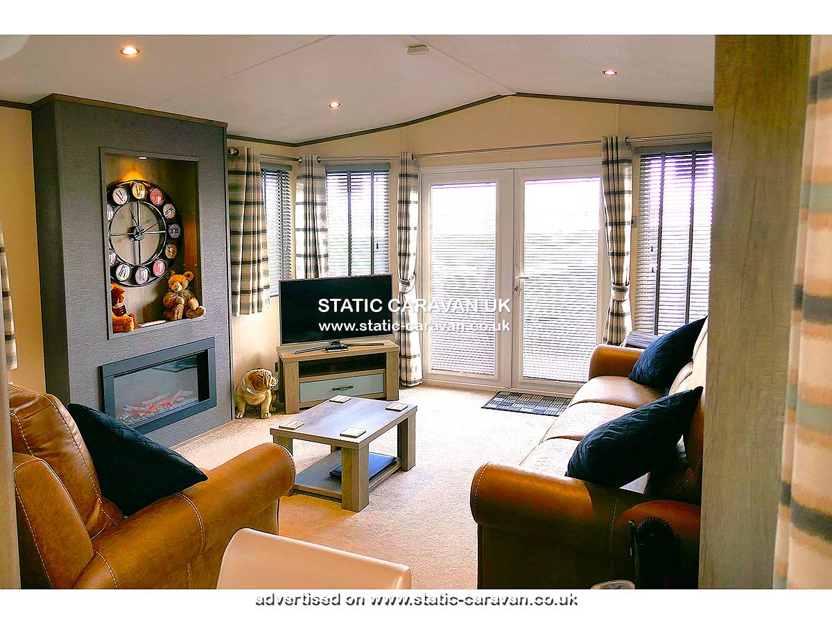 Caravan for hire A4 at The Beach Caravan Park, Llanddulas, Abergele, Conwy, North Wales