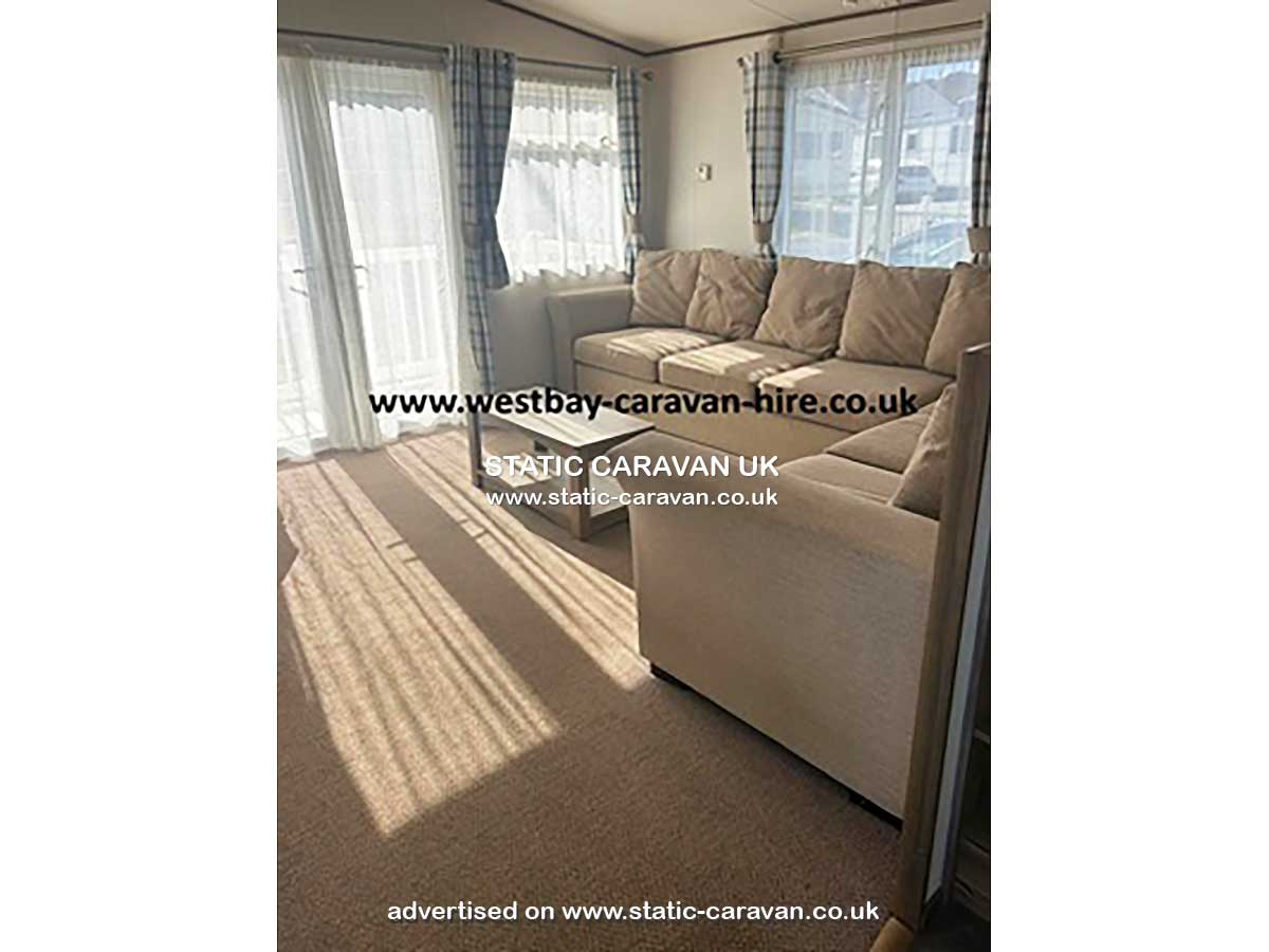 Caravan holiday rental ABI Elan at West Bay, Bridport, Dorset
