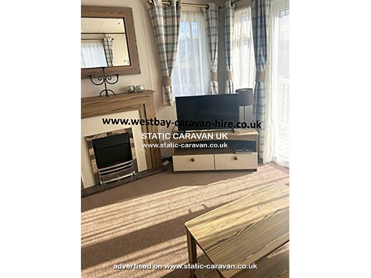 Caravan for hire ABI Elan at West Bay, Bridport, Dorset