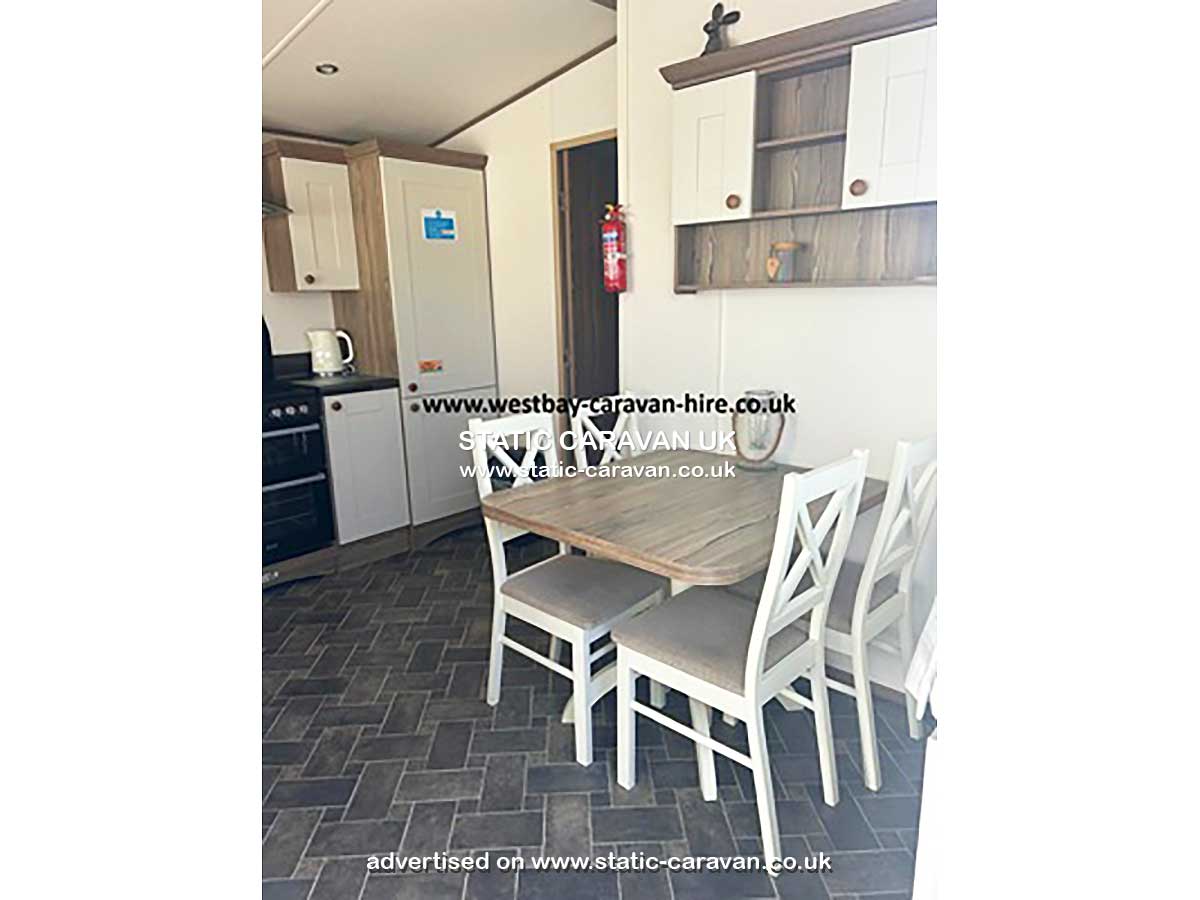 Caravan for hire ABI Elan at West Bay, Bridport, Dorset