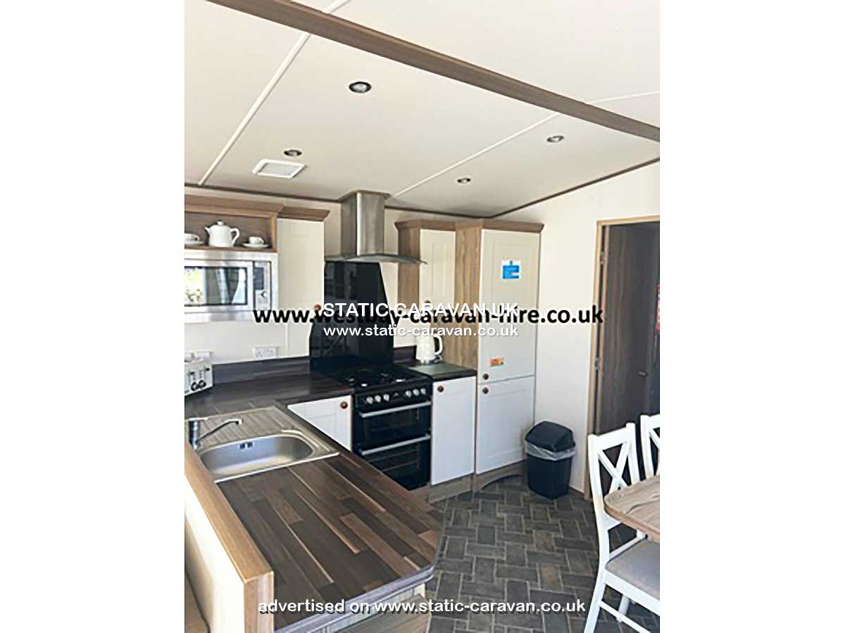 Caravan for hire ABI Elan at West Bay, Bridport, Dorset